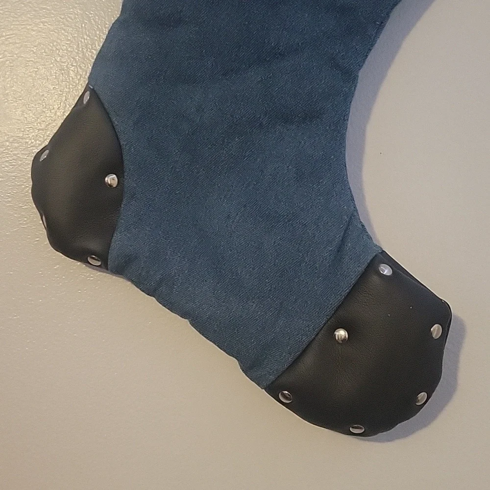 Vintage Harley-Davidson Denimand Leather Christmas Stocking
